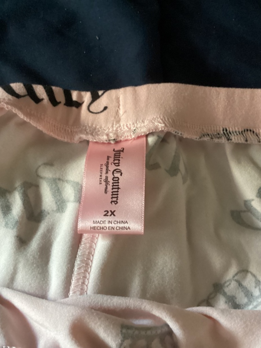 Juicy Couture 2X Pink Pajama Set Long Sleeve + Shorts NWOT - Picture 5 of 6